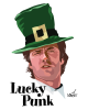 Vector graphic image by Mike Martinet of Harry Callahan wearing a leprechaun hat